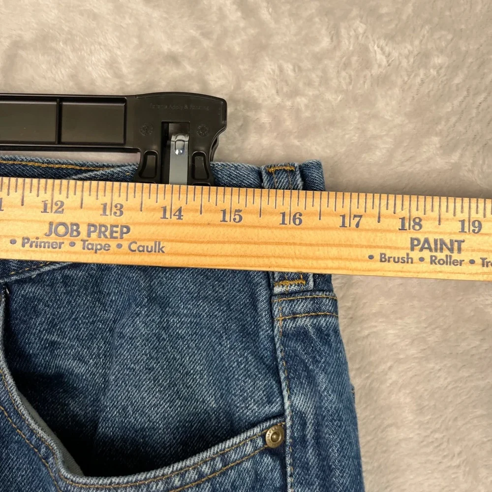 Carhartt Mens Straight Leg Jeans 34x30 (33x29) Denim Dungaree Stains B480-DVB‎
